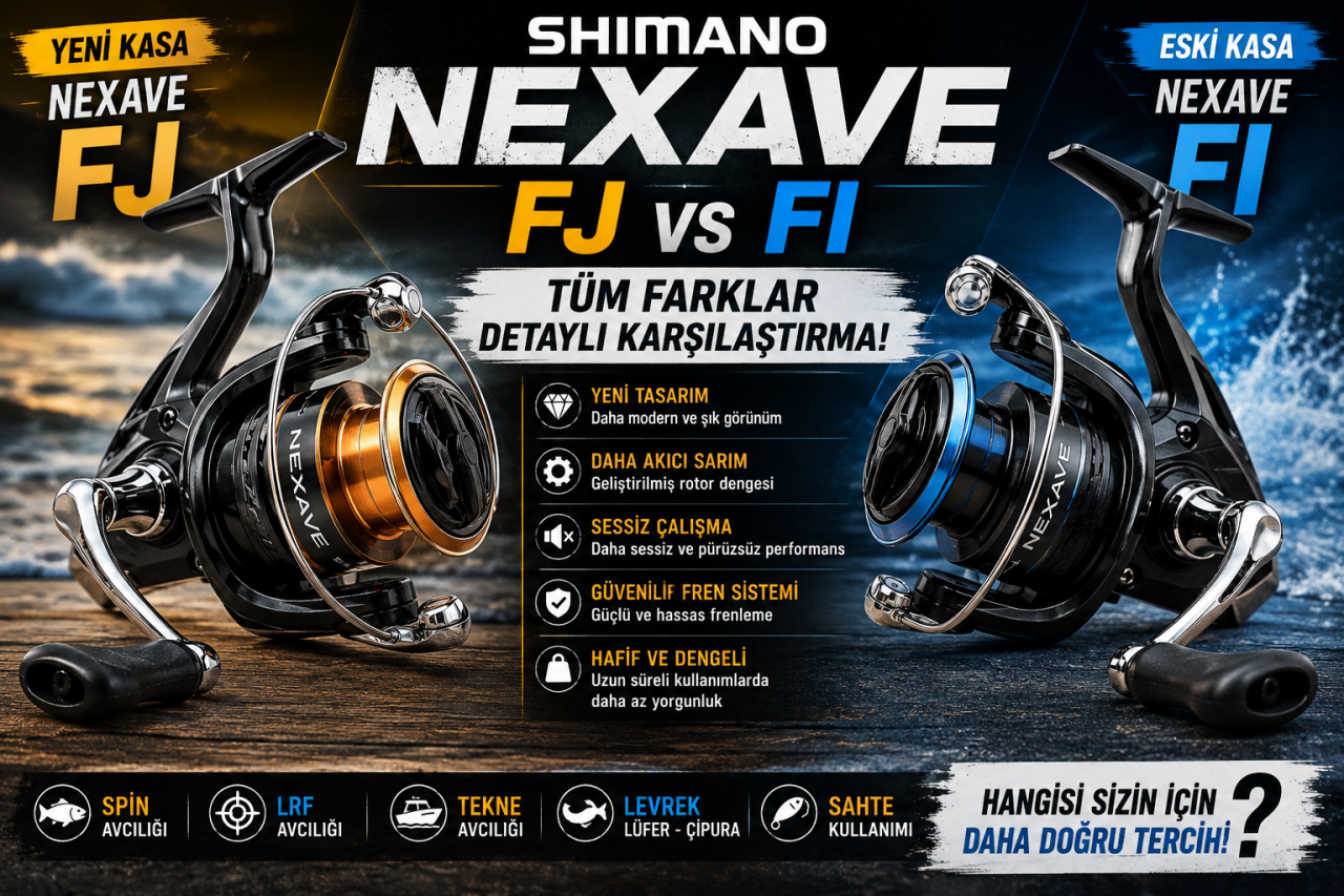 Shimano Nexave FJ ve Eski Kasa Nexave FI Karşılaştırması | Tüm Farklar ve Hangisini Tercih Etmelisiniz?