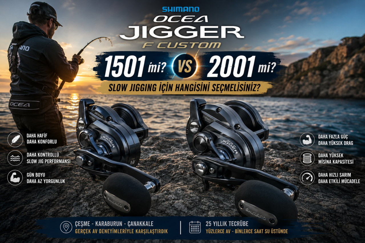 Shimano Ocea Jigger F Custom 1501 mi, 2001 mi? Slow Jigging İçin Hangisini Tercih Etmelisiniz?