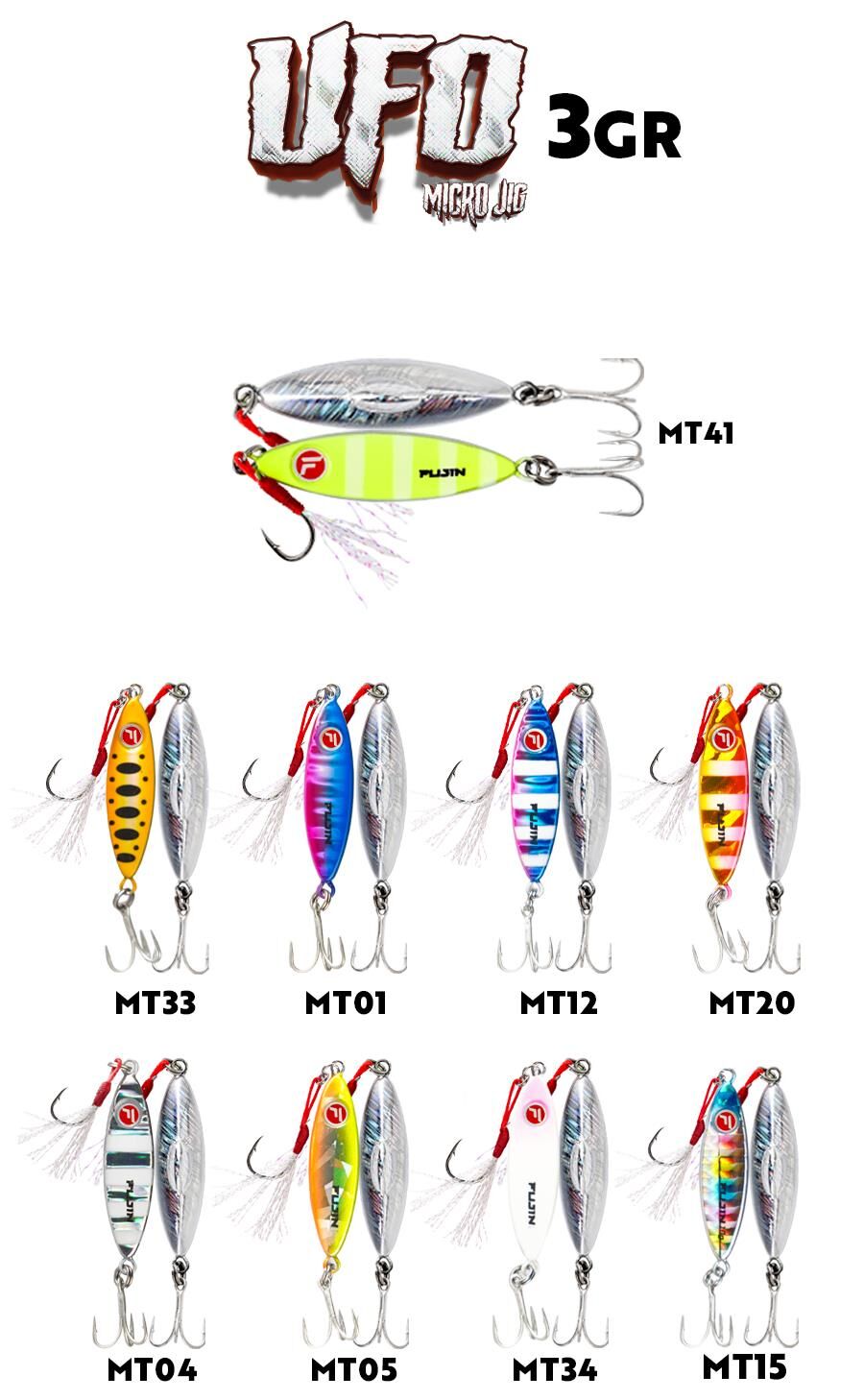 Fujin UFO Micro Jig 3gr RENK :MT15 Rainbow
