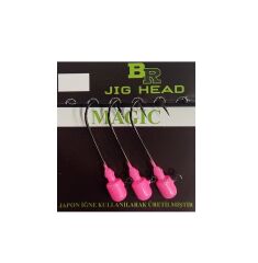 Bera Magıc Head Pink GLOW 5 g.1/0 iğneli jig head
