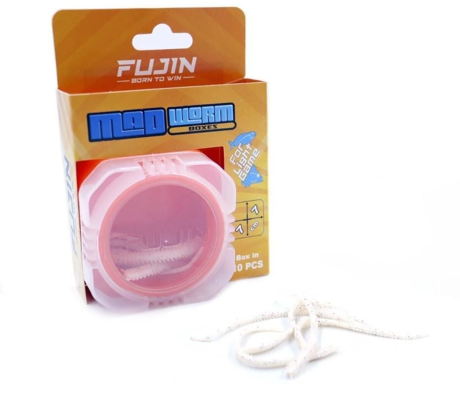 Fujin Mad Worm 9cm LRF Silikonu - WHİTE GLOW