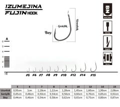 Fujin Izumejina Deliksiz Çapraz Olta Kancası 9 no