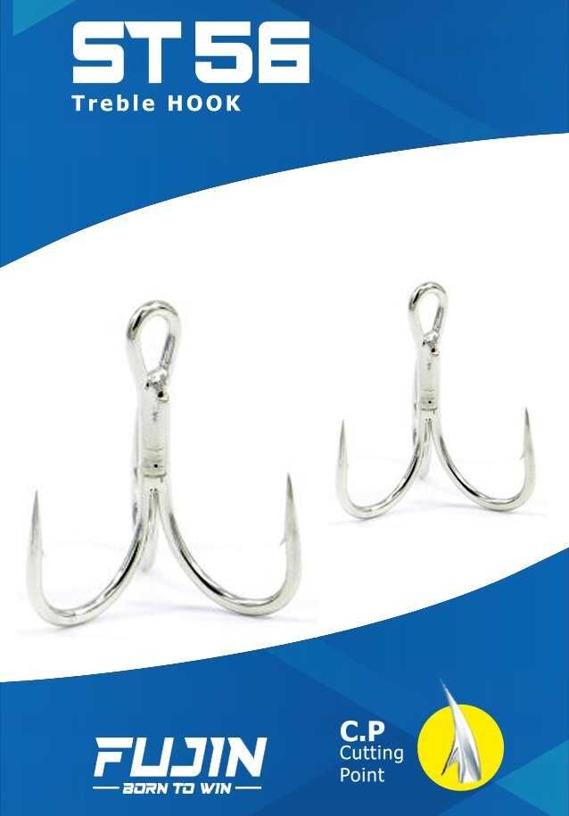 Fujin ST56 Üçlü Maket Balık İğnesi Nickel #6