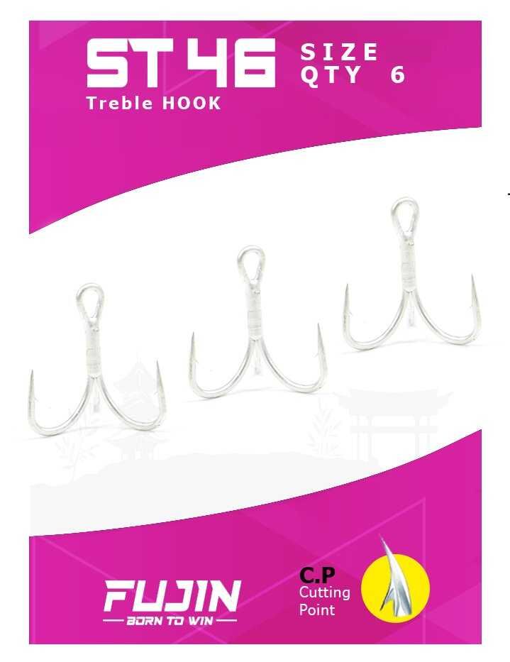 Fujin ST46 Üçlü Maket Balık İğnesi #3 numara