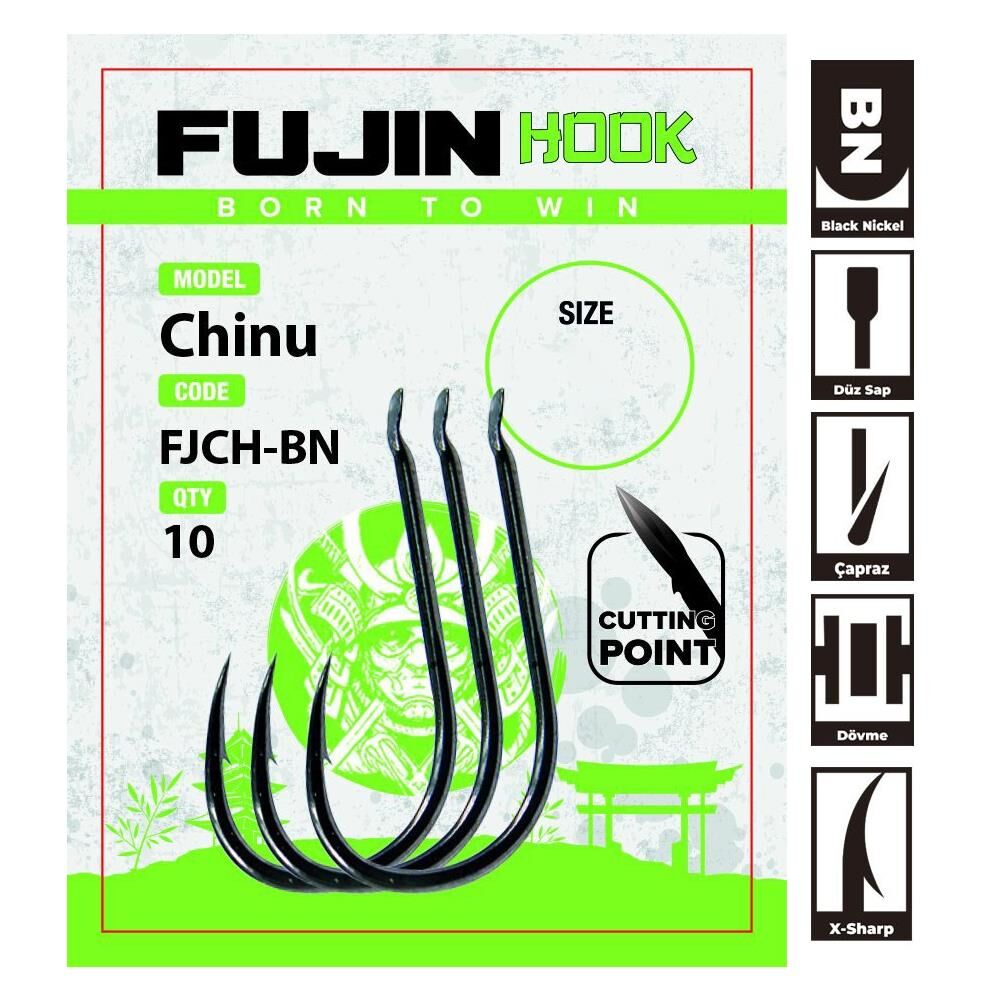 Fujin Chinu Çapraz Deliksiz Olta Kancası 9 no