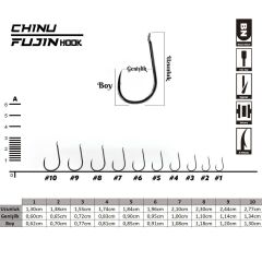 Fujin Chinu Çapraz Deliksiz Olta Kancası 9 no