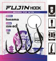 Fujin Iseama Deliksiz Düz Olta Kancası 10 no