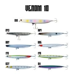 Fujin Venom 10 10.5gr 10cm Maket Balık #RENK:067 Silver Black Head