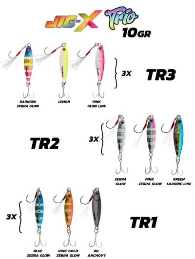 Fujin Jig-X Trio 3lü Micro Jig 10gr RENK:TR2