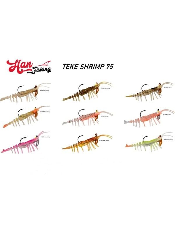Teke Shrimp Karides 75 mm 7 gr Silikon Yem #lemon shrimp