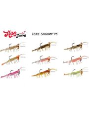 Teke Shrimp Karides 75 mm 7 gr Silikon Yem #white magic