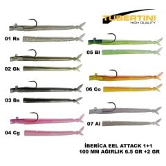 İberica Eel Attack Set 100 mm 6.5 g + 2g 1+1 set #07 Renk Kodu