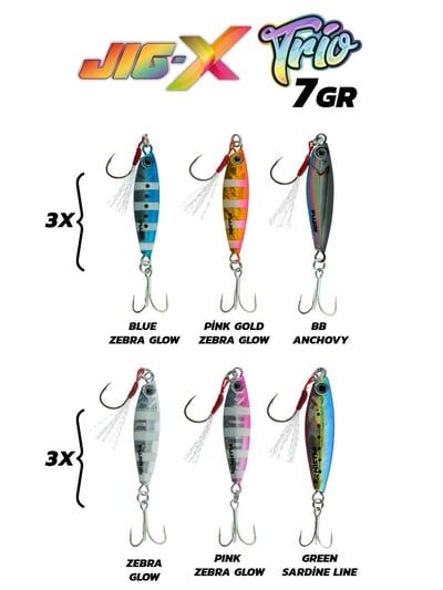 Fujin Jig-X Trio 3lü Micro Jig 7gr #RENK TR1