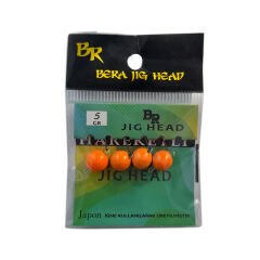 Bera Hareketli (Mafsallı) Turuncu Jig Head (Glow) - 4.5 GR 4 Adet