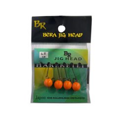 Bera Hareketli (Mafsallı) Turuncu Jig Head (Glow) - 3.5 GR 4 Adet