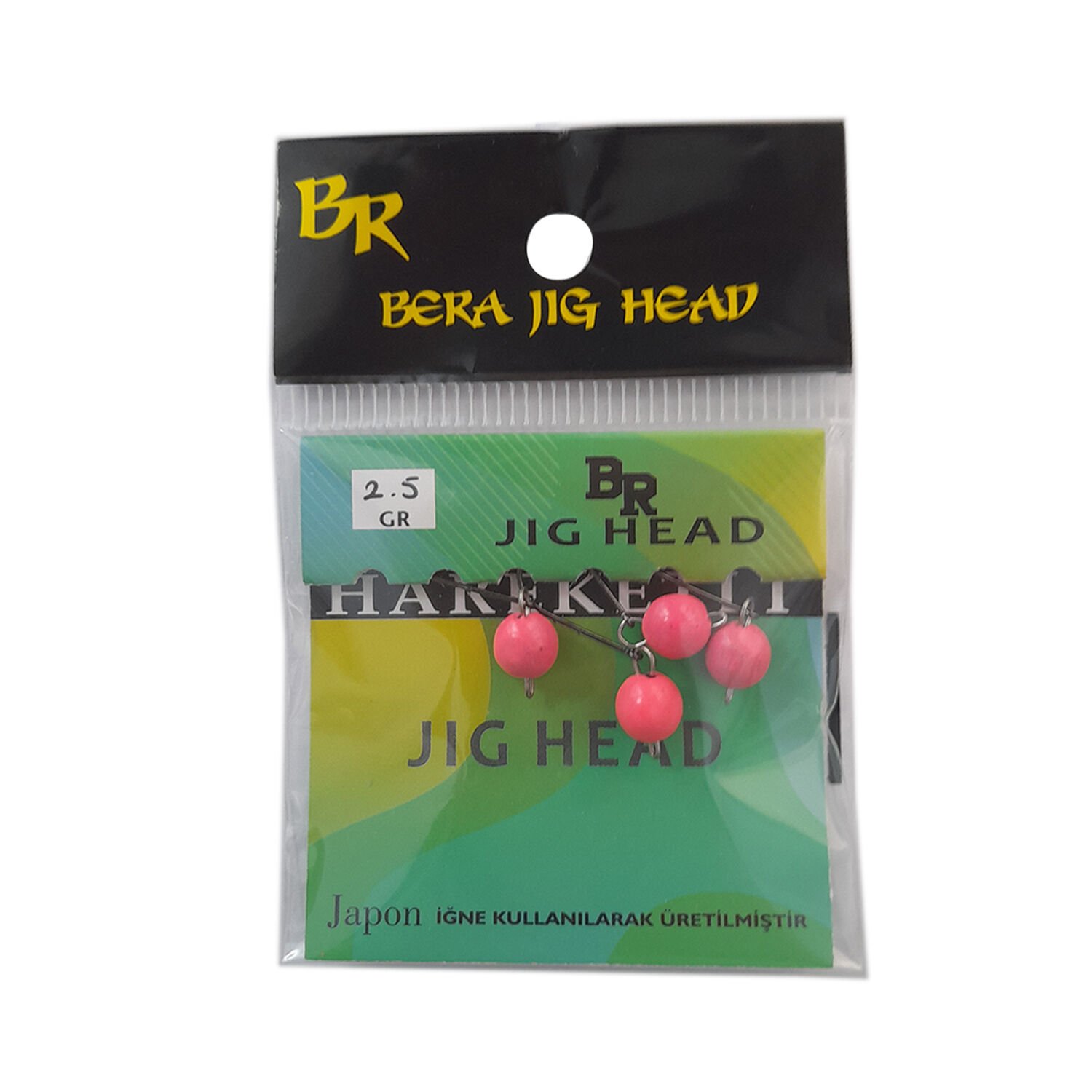 Bera Hareketli (Mafsallı) Pembe Jig Head (Glow) - 5 GR 4 Adet