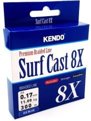 Kendo Surf Cast 8X Fighting 0.15 mm  300 mt Örgü İp ( ICE BLUE)