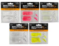 Savage gear Lrf Micro Sandeel Kit 12 Adet(1+1.5+5) Slikon Balık RENK: Glow