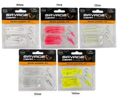Savage gear Lrf Micro Sandeel Kit 12 Adet(1+1.5+5) Slikon Balık RENK: Glow