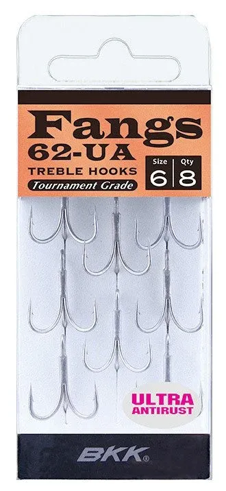 BKK Fangs-62 UA Üçlü Olta kancası no 8 8 Pcs