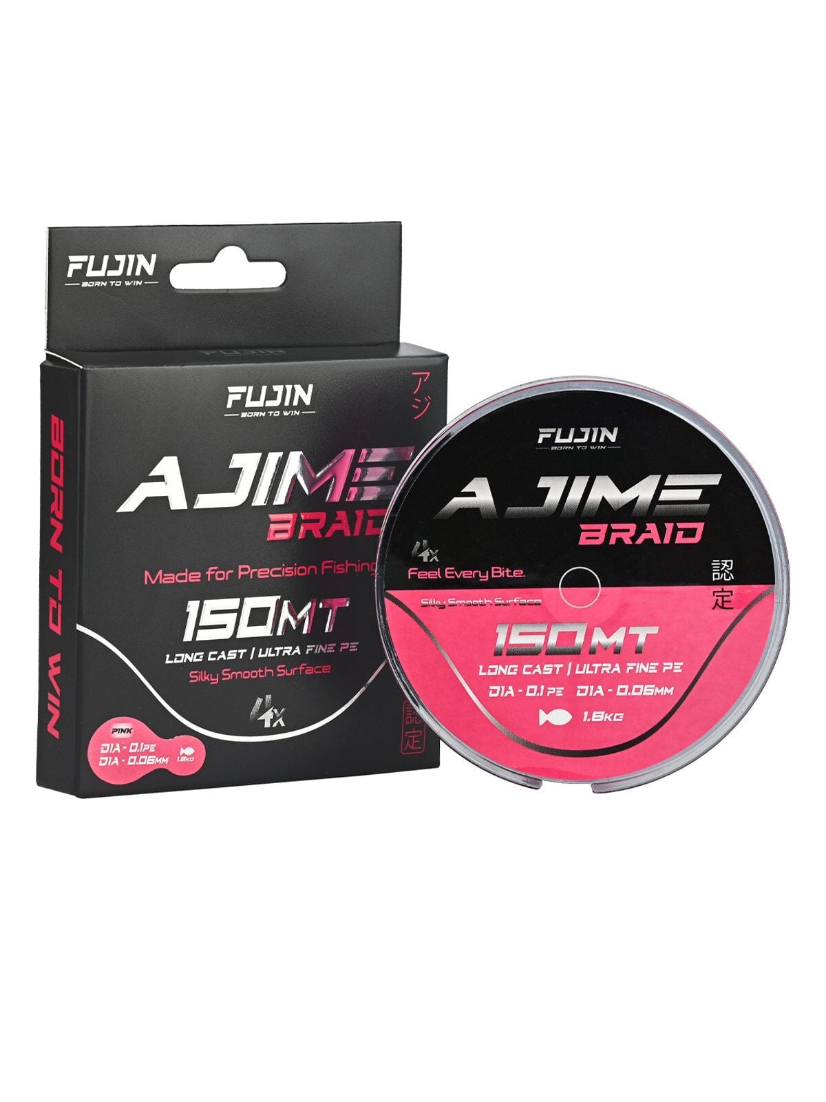 Fujin Ajime Braid 4x 150mt Pink ip 01 PE- 0.06 MM