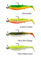 Savage Gear Cannibal Shad 10cm 9gr+10gr #3/0 Dark Water 4+4 Adet Silikon  Balık