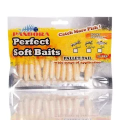 Pandora Pallet Tail soft baits 15'li paket balık kokulu 7 cm Renk-#Lemon