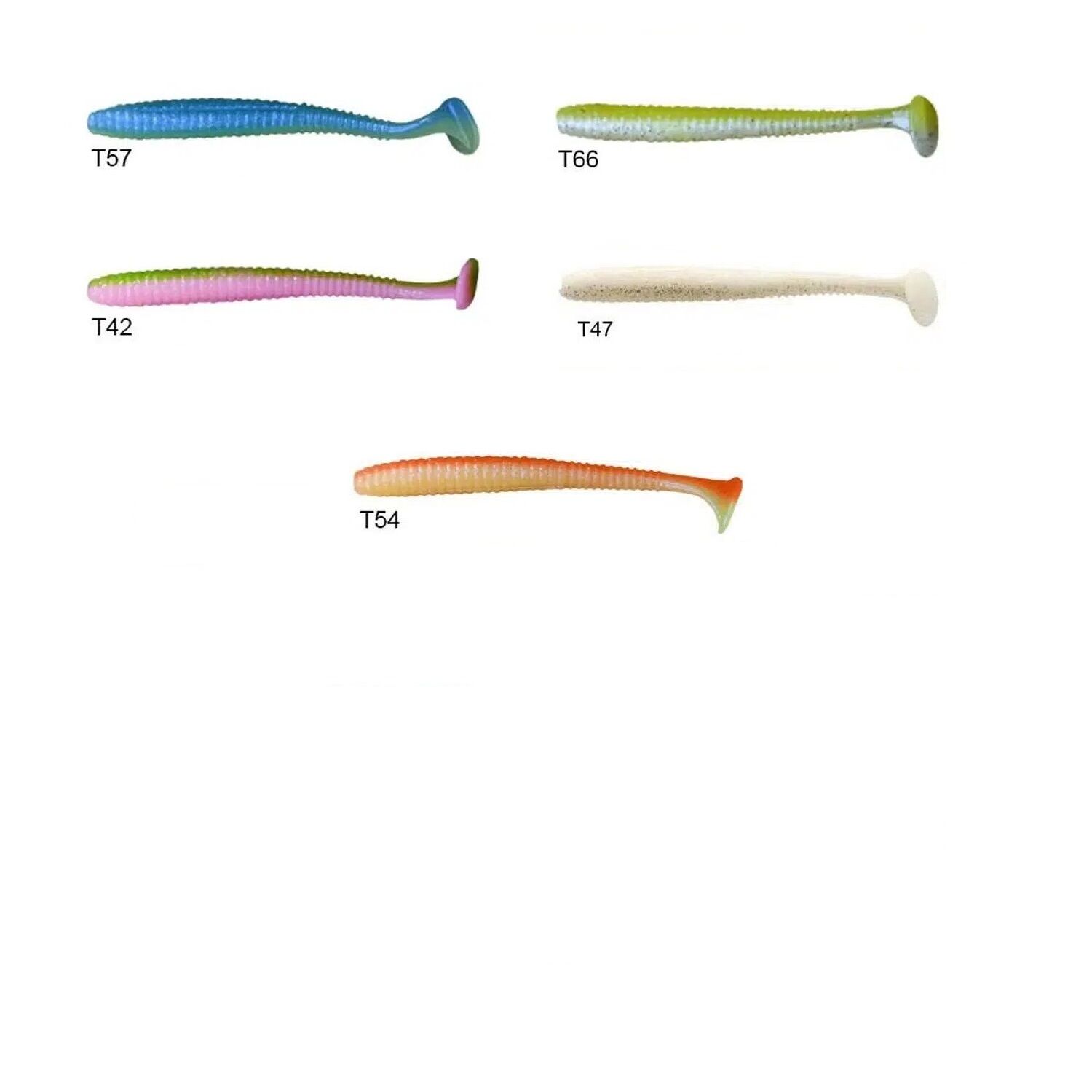 Lucky John S-Shad Tail 3.8'' (9.65 cm) 5 Adet Silikon Yem