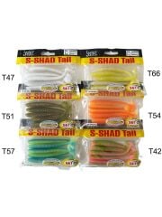 Lucky John S-Shad Tail 3.8'' (9.65 cm) 5 Adet Silikon Yem T66