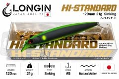Longin Hi-Standard 120S 120mm 21gr Sinking Maket Balık RENK: #TU008PA GREEN GHOST