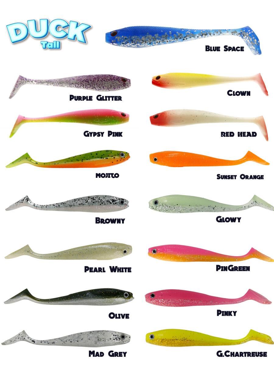 Fujin Duck Tail 9cm 3 Adet Silikon Balık - GLOWY 0034