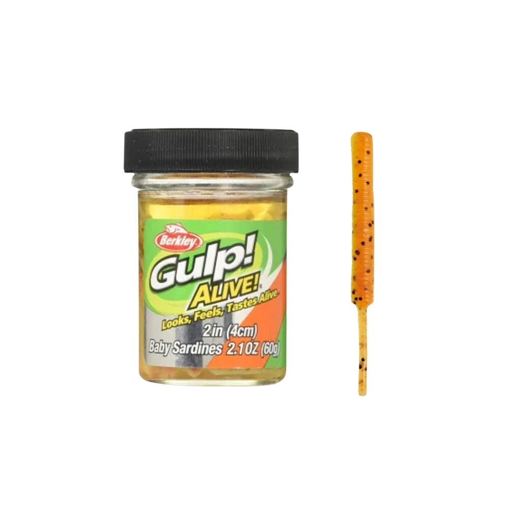 Berkley Gulp! Alive! Baby Sardine 4 cm 60 gr Kokulu LRF Silikon Yem | 32-36 Adet | 4 Renk Seçeneği ORANGE TİGER