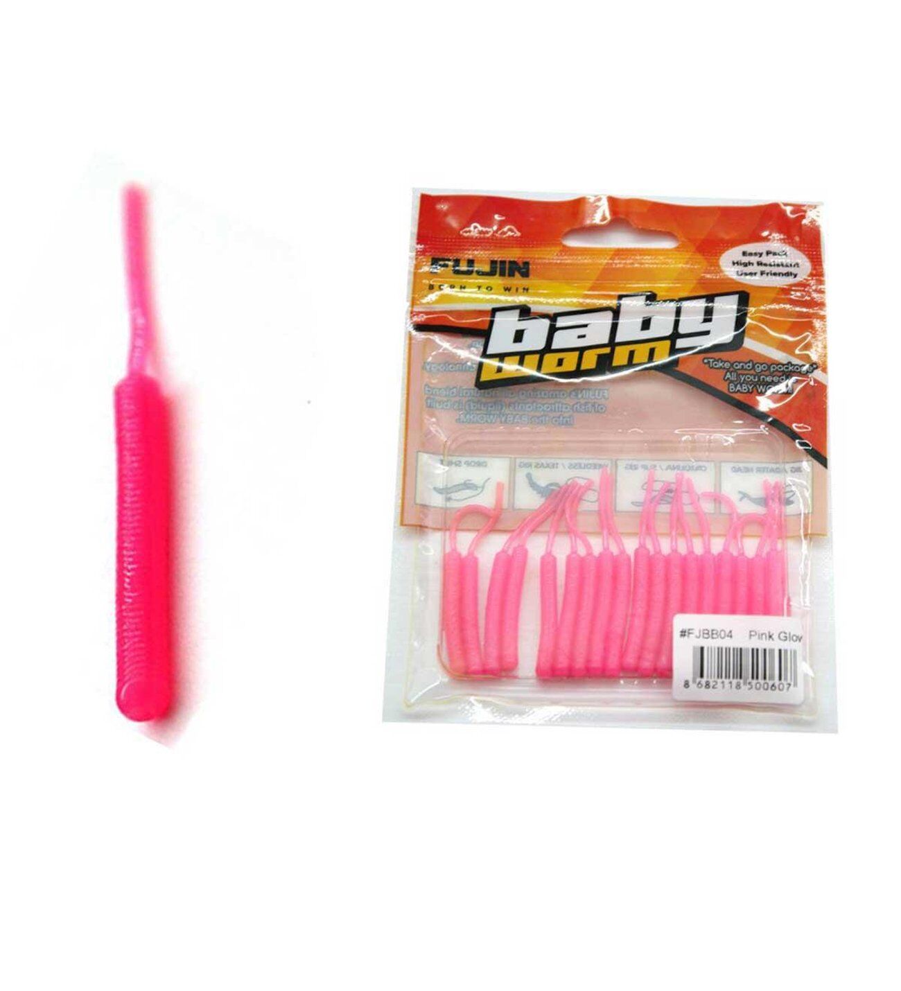 Fujin Baby Worm 5,2cm Floating LRF Silikonu (PİNK GLOW)