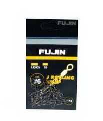Fujin J Rolling Snap Bilyalı Kilitli Klips Black Nickel #10 numara
