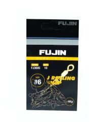 Fujin J Rolling Snap Bilyalı Kilitli Klips Black Nickel #10 numara
