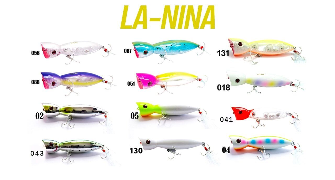 FUJIN La-Nina Maket Balık Su Üstü Popper - 131 Lemon Flash