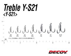 DECOY Y-S21 Standart Treble Üçlü Maket Balık İğnesi  NO: 4