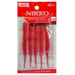 Nikko Sandworm Floating 8.5cm LRF Silikonu - RED FLAK 362