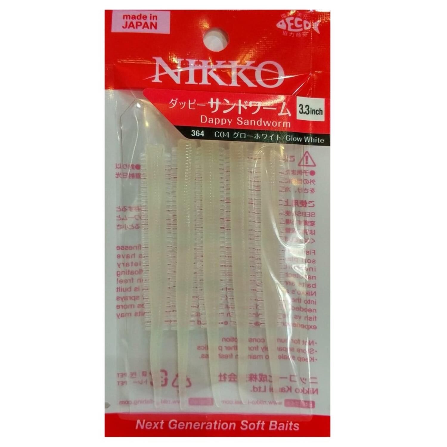 Nikko Sandworm Floating 8.5cm LRF Silikonu - GLOW WHITE 364
