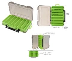 Shufa Lure Box F04 Çift Taraflı 105mm  Maket Yem Kutusu Renk : Yeşil