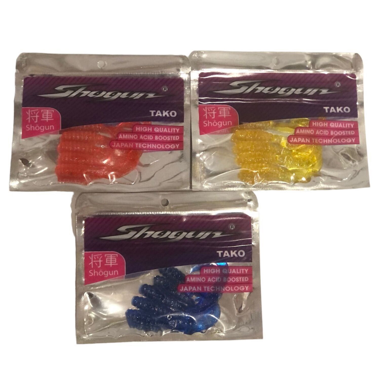Shogun Tako Twister 5 Adet Silikon Yem - Blue