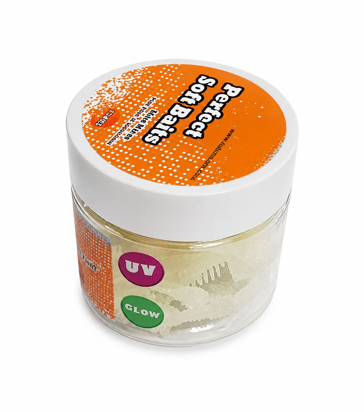 Pandora Perfect Soft Baits Sand Worm 7cm (Kavanozlu Ambalaj) - white glow