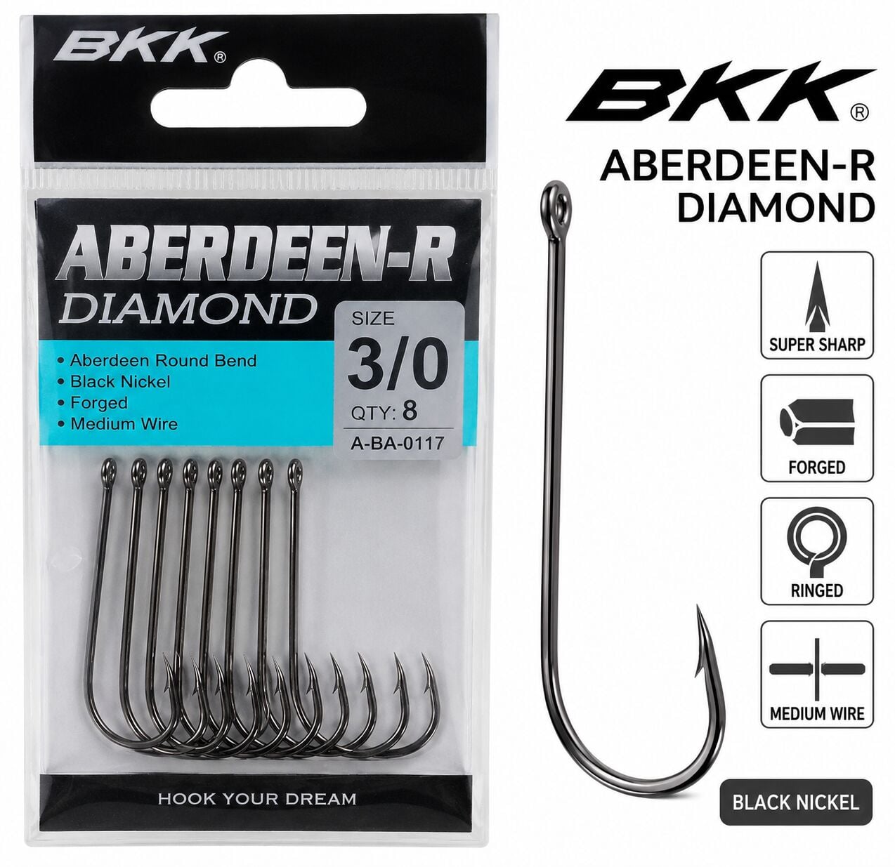 BKK ABERDEEN-R Diamond İğne - 3/0 8 Pcs