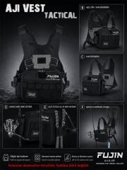 Fujin Tactical Vest Black Balıkçı Çantası