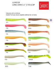 Lucky John Long John 3.1'' (7.87 cm) 8P Silikon #RENK: T42