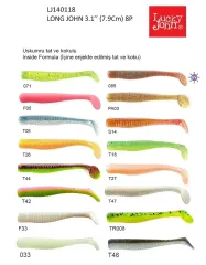 Lucky John Long John 3.1'' (7.87 cm) 8P Silikon #RENK: T47