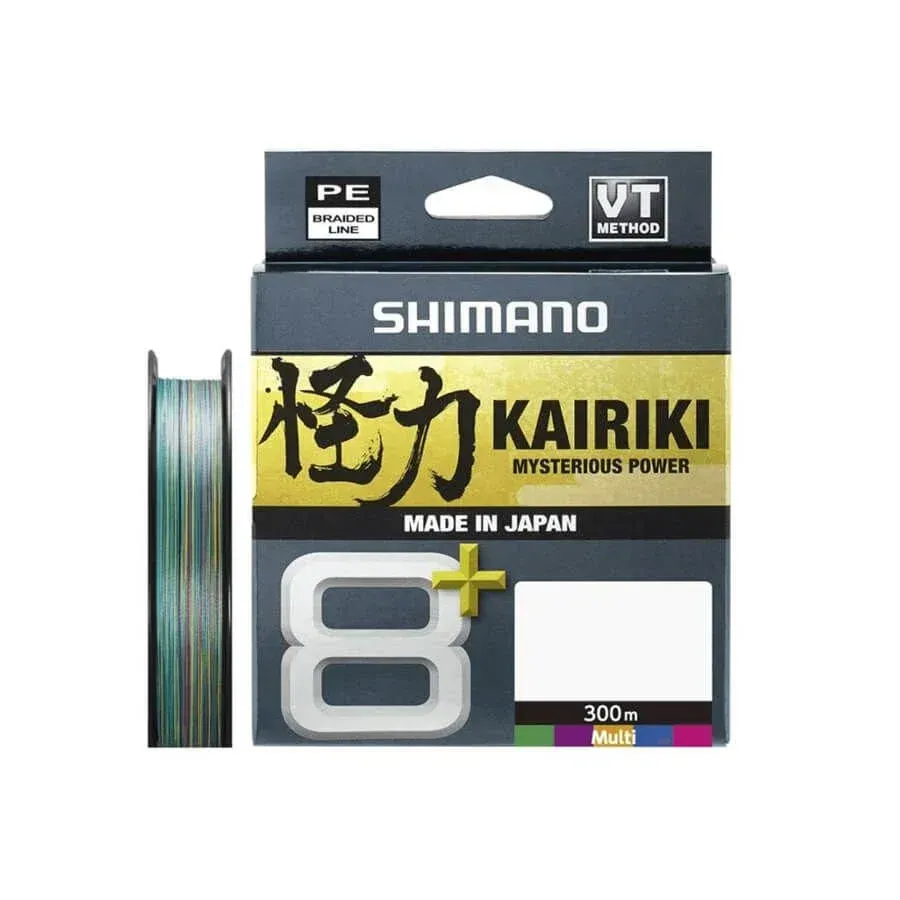 Shimano Kairiki + 8x 300 Mt 0.19 mm Multi Color İp Misina