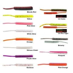 Fujin Baby Worm 5,2cm Floating LRF Silikonu renk #RAINBOW GLITTER
