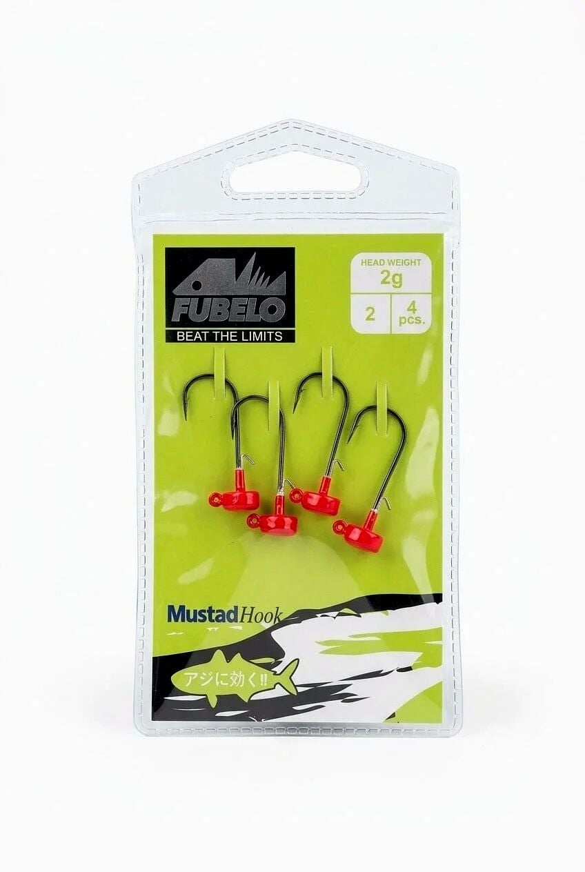 Fubelo Lorm BM-124 Jig Head – 4 Adet 2 gr.2 no iğne kırmızı