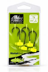 Fubelo Lorm BM-124 Jig Head – 4 Adet 7 gr. 3/0 glow uv sarı